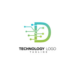 Technology Logo Design Vector