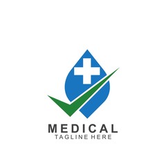 Health logo template design.Medical Cross logo design