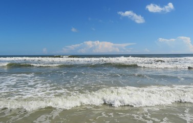 Beautiful ocean view on Atlantic coast of North Florida