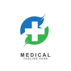 Fototapeta premium Health logo template design.Medical Cross logo design