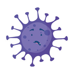 covid19 pandemic particle comic character