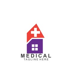 Health logo template design.Medical Cross logo design