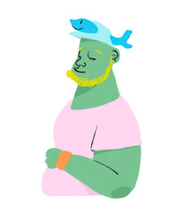 다양한 색깔로 표현한 남자들