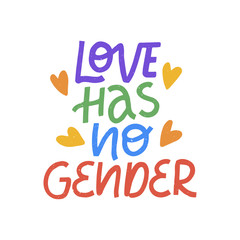LGBT vector illustration. Hand drawn lettering phrase. Gay concept.