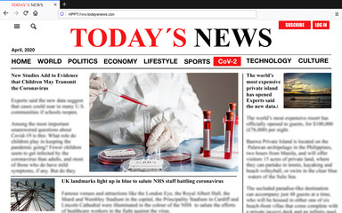 Dummy online dummy news website. Sketch, copy space