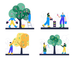 Garden work concept vector 