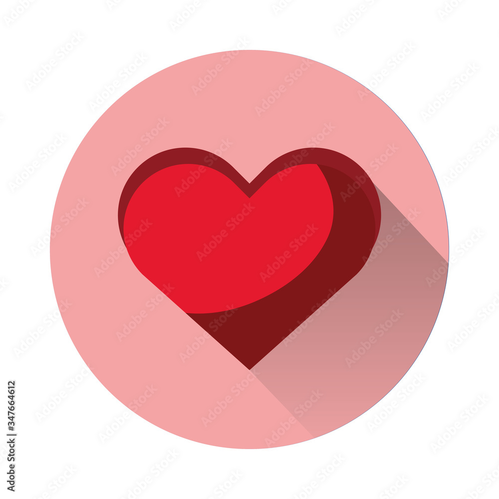 Poster heart love romantic isolated icon