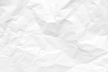 Naklejka premium White crumpled paper texture background. Clean white paper. Top view.