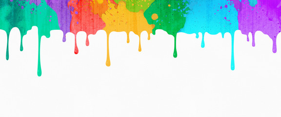 colorful paint drops, for background, red, yellow, green and blue