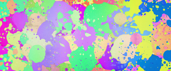 colorful paint splatter, spattering paint