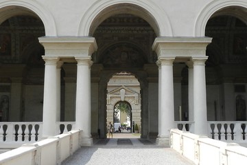 Mantua, Italy, Palazzo Te, View Through the Loggia to the Courtyard Beyond