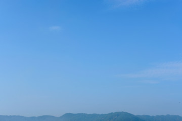 blue sky background and mountain