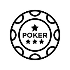 poker chip icon design vector template