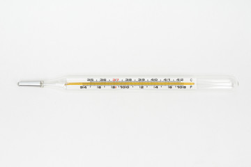 Close up of Thermometer  on a white background