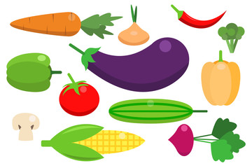 Vegetable set, organic ingredients