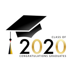 Class of 2020. Congratulations Graduates Class 2020. Template for graduation design.isolated on white background ,Vector illustration EPS 10