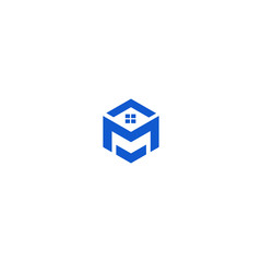 M Letter Logo Template vector illustration design
