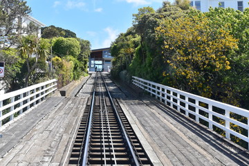 ケーブルカーのある町