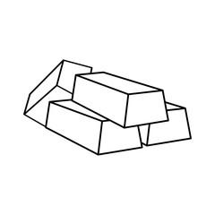 Gold bar icon line