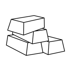 Gold bar icon line