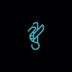 seahorse logo design vector