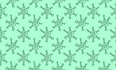 Seamless pattern with vector coronavirus ilustration. Covid-19 banner and poster, print template. Healthcare and medical illustration