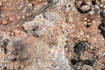 Stone pebbles texture background for interior exterior decoration and industrial construction concept design.