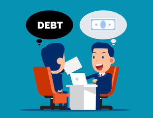 Business loan agreement. Money and Currency concept