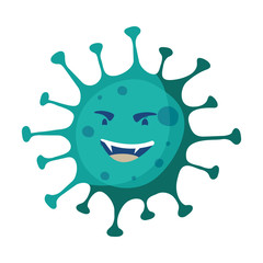 covid19 pandemic particle comic character