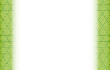 緑色の和柄フレーム：籠目