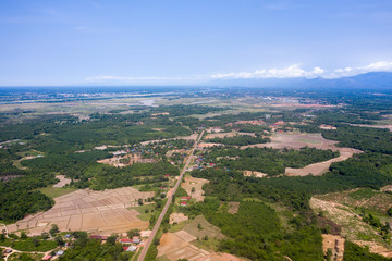 Obraz premium aerial view of agriculture field