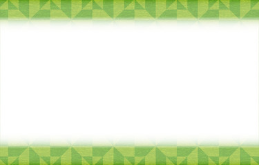 緑色の和柄フレーム：切り違い桝