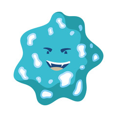 bacterium comic character isolated icon