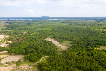 aerial view of agriculture field