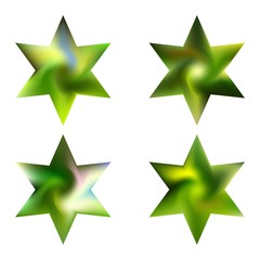 Kit of hexagram abstract backgrounds.