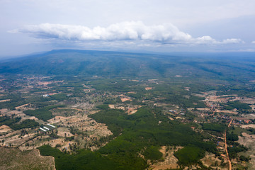 view of the city from the air