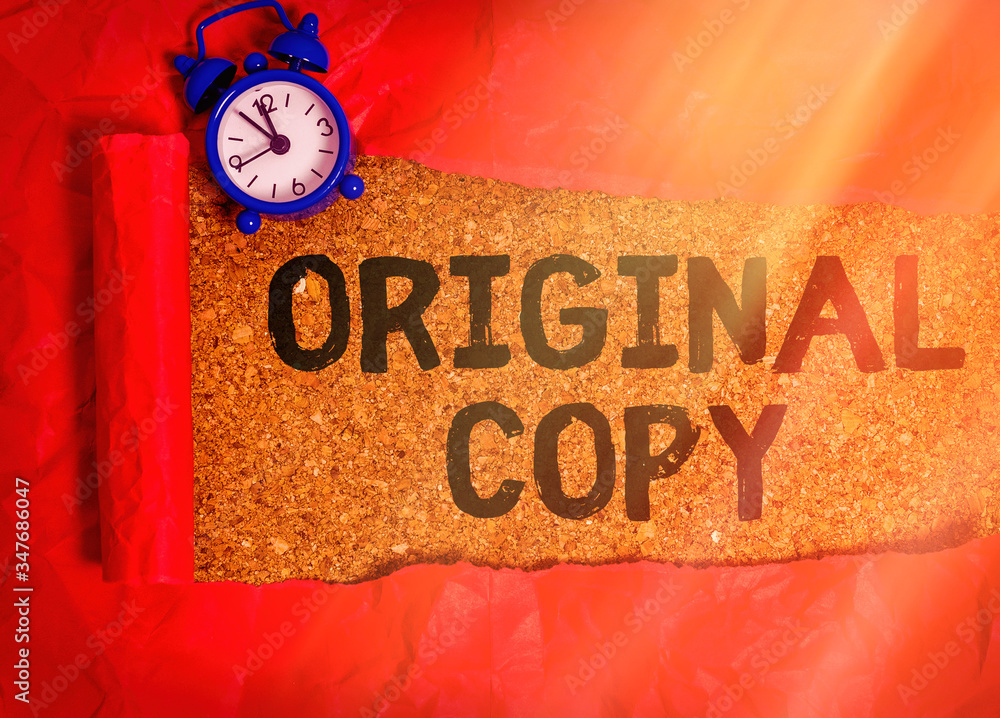 Aufkleber text sign showing original copy. business photo showcasing main script unprinted branded patented ma