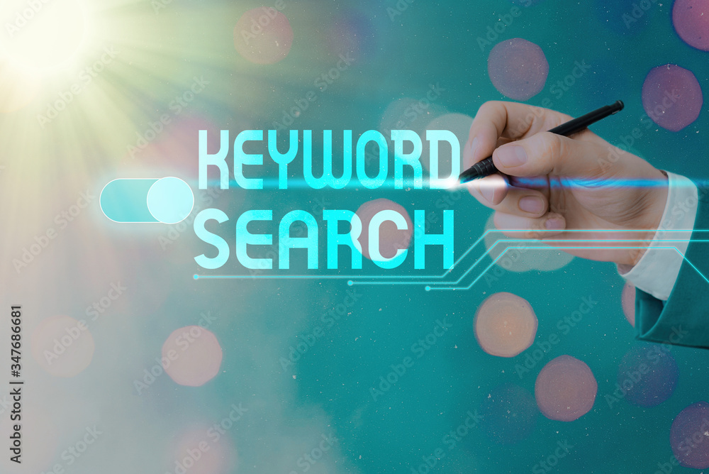 Poster text sign showing keyword search. business photo text using word or term to look correct subject ass