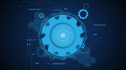 Fototapeta premium Gear circuit technology background