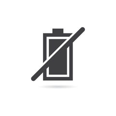 Vector Isolated No Battery Icon