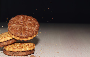 cookie in slow motion
