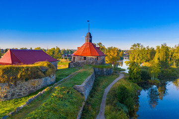 Saint Petersburg. Russia. Priozersk. Korela Fortress. The picturesque ancient fortress on the river...