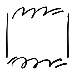 Doodle frame illustration. Hand drawn for ryour design