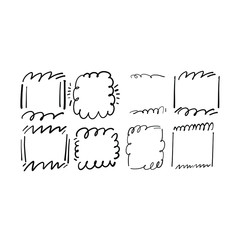 Doodle frame illustration. Hand drawn for ryour design