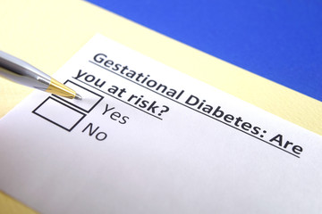 One person is answering question about gestational diabetes.