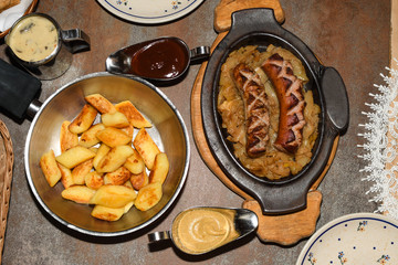 Silesian Sausage (Kiełbasa śląska) smoked pork sausage from Silesia (Śląsk). Kiełbasa jałowcowa