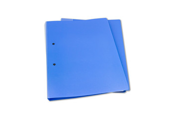 blue files folder retention of contracts isolated on white background