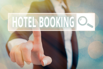 Writing note showing Hotel Booking. Business concept for Online Reservations Presidential Suite De Luxe Hospitality