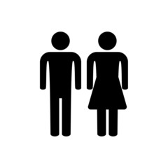 Man and woman sign, symbol, Vector pictogram