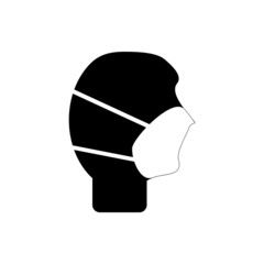 Mask sign, symbol, Vector pictogram